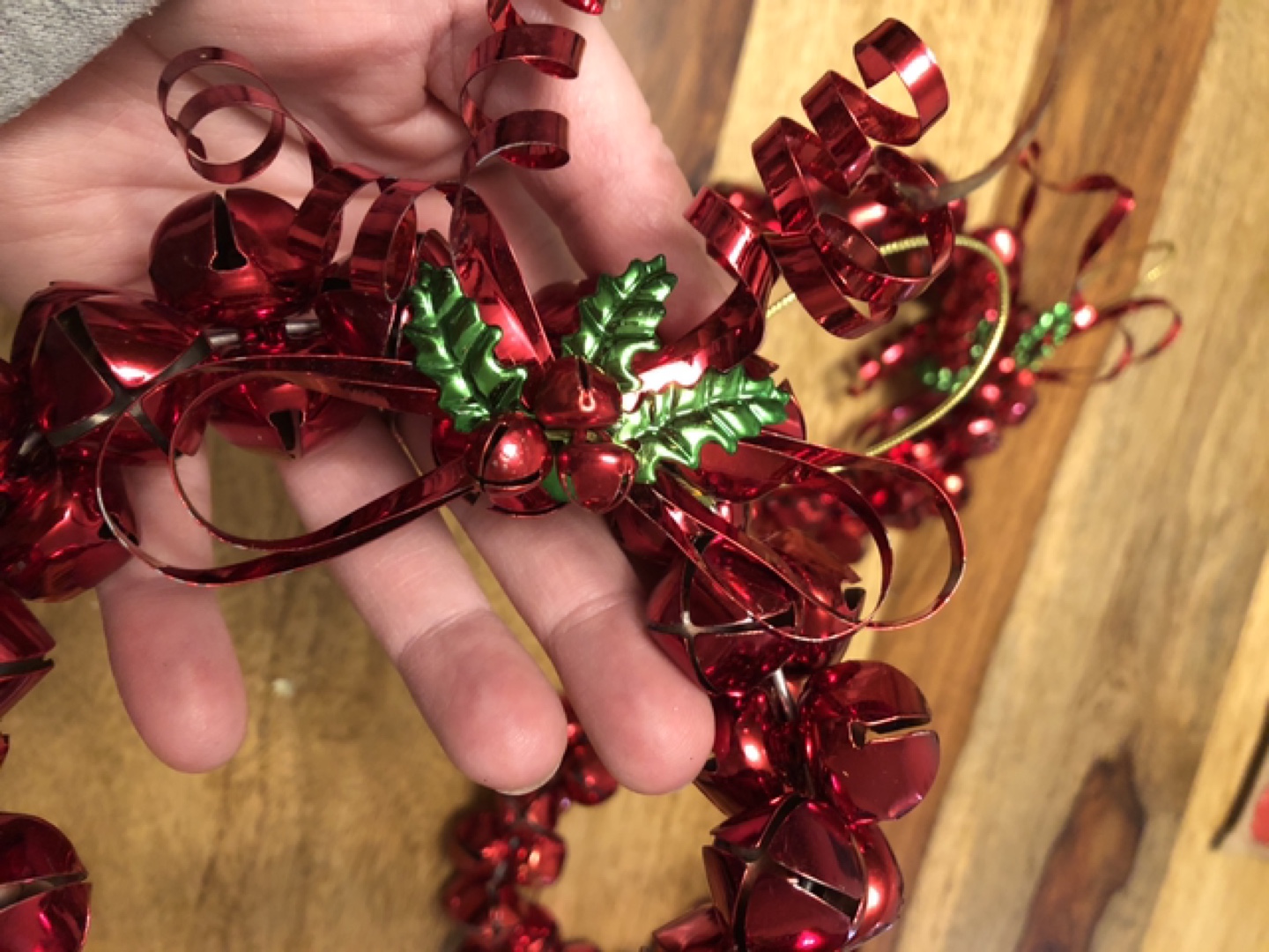 Set of 3 Red Christmas Bell Wreaths - photo 2