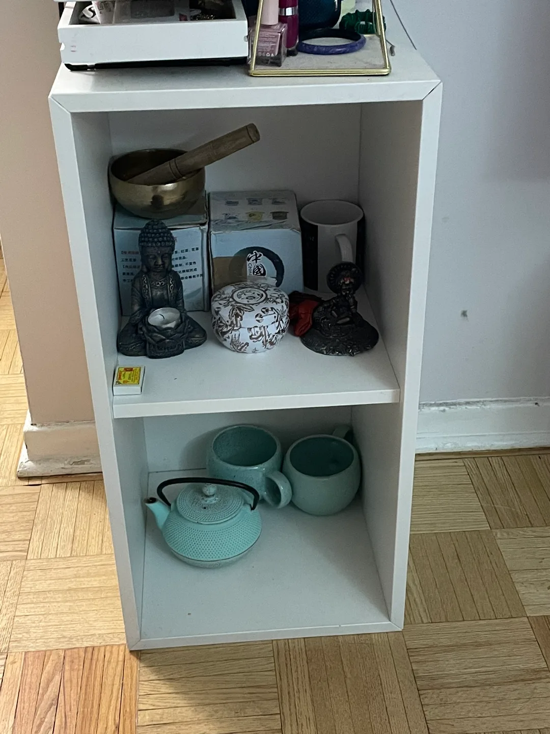 IKEA white 2 shelf organizer thumbnail