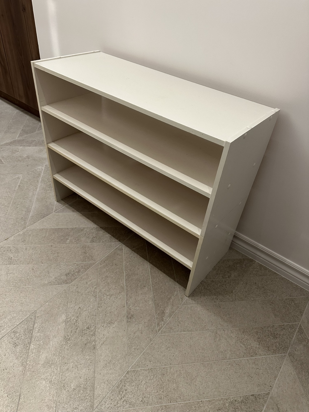 White 3-Shelf shoes rack, IKEA