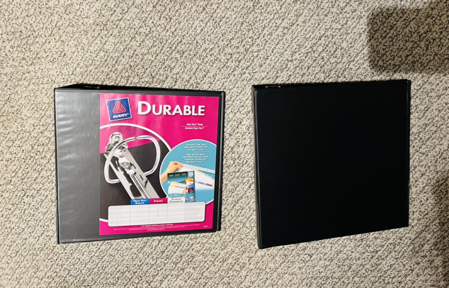 Two NEW 3.5” Durable 3-Ring Binder