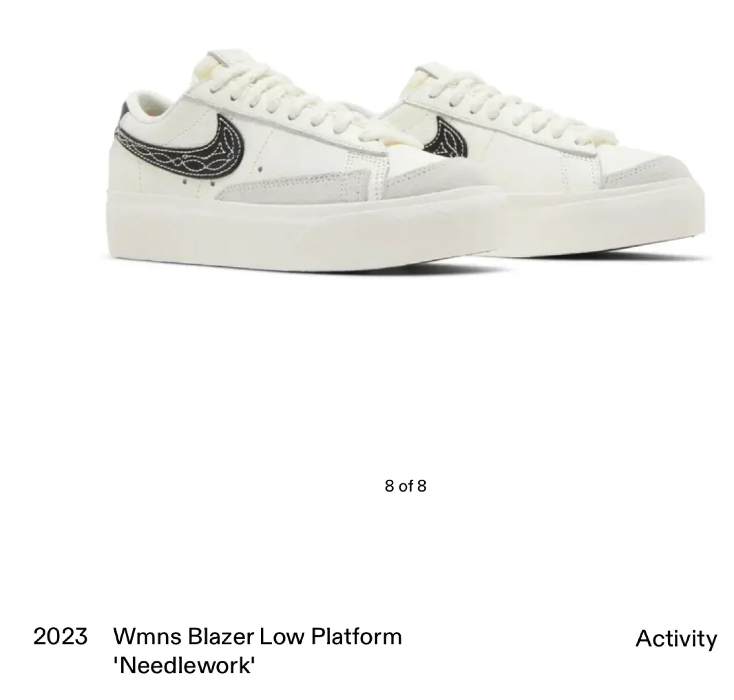 Nike Blazer Low Platform 'Needlework' White image indicator(6)