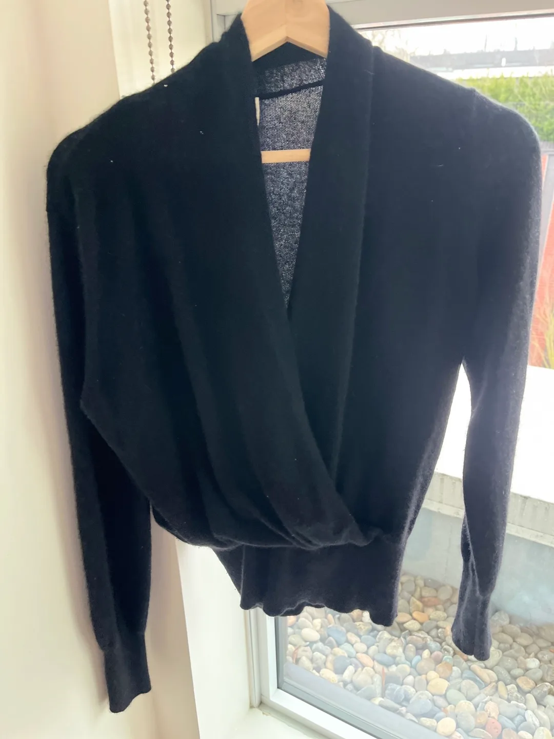 Black Cashmere Wrap Sweater thumbnail
