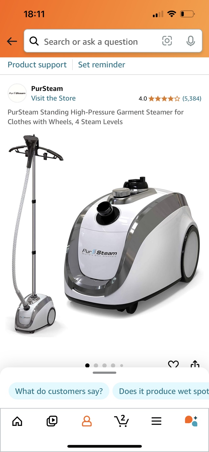 PurSteam Standing High-Pressure Garment Steamer - photo 3