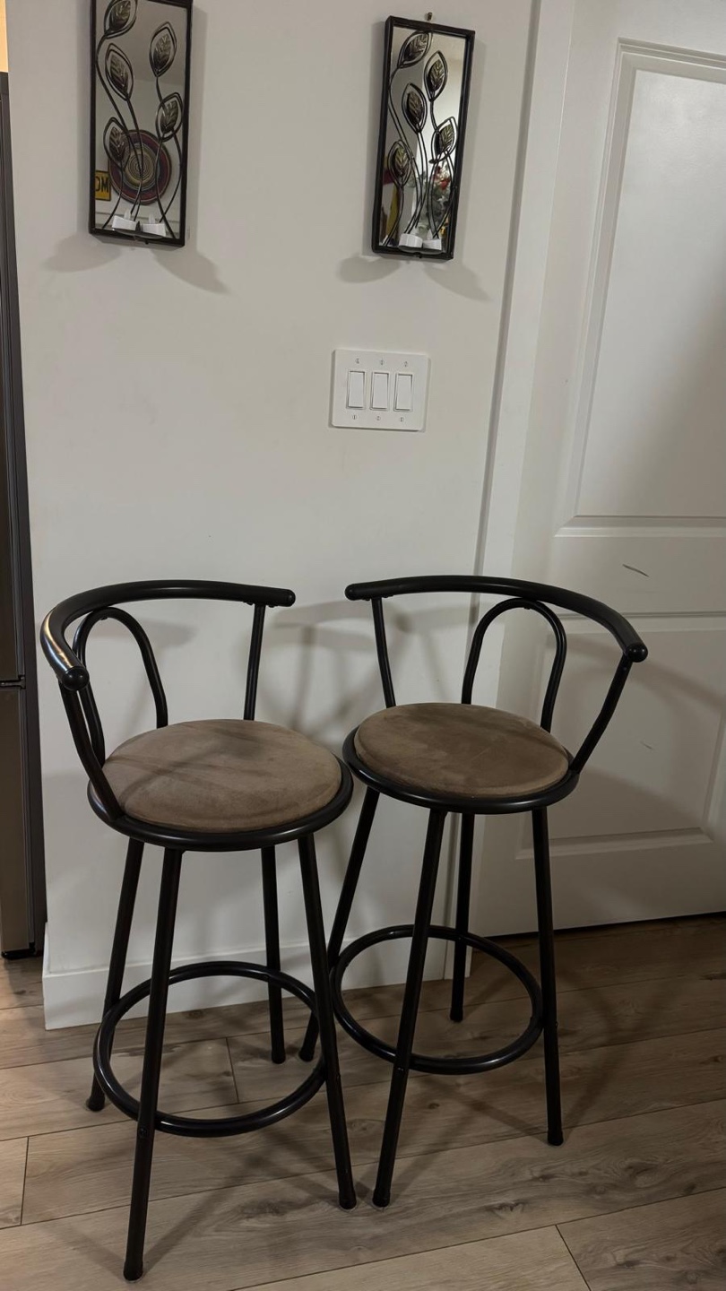 Pair of Black Bar Stools