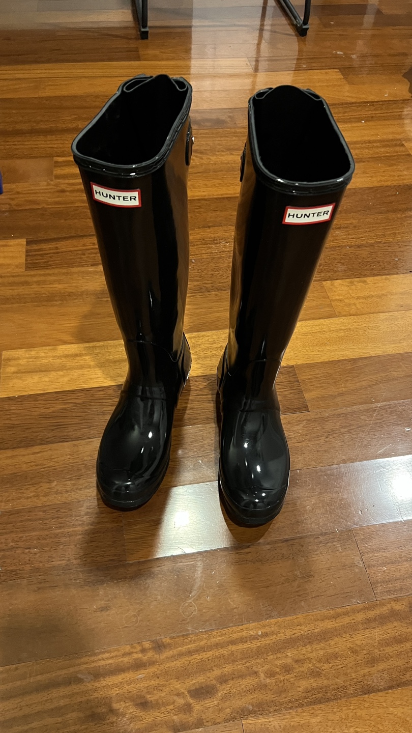 Hunter Black Tall Rain Boots