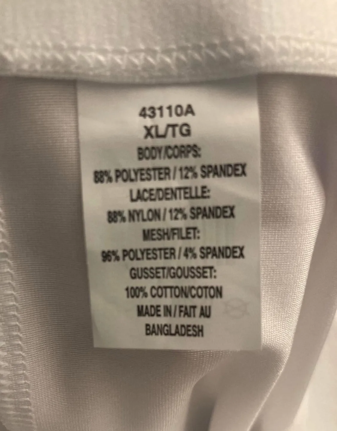 2 Pack White Lace Trim Underwear Size XL/TG image indicator(5)