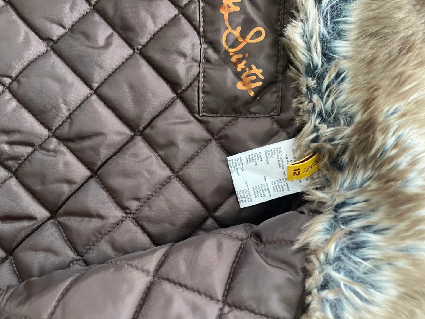 Miss Sixty Junior Gold Faux Fur Bomber Jacket image indicator(7)