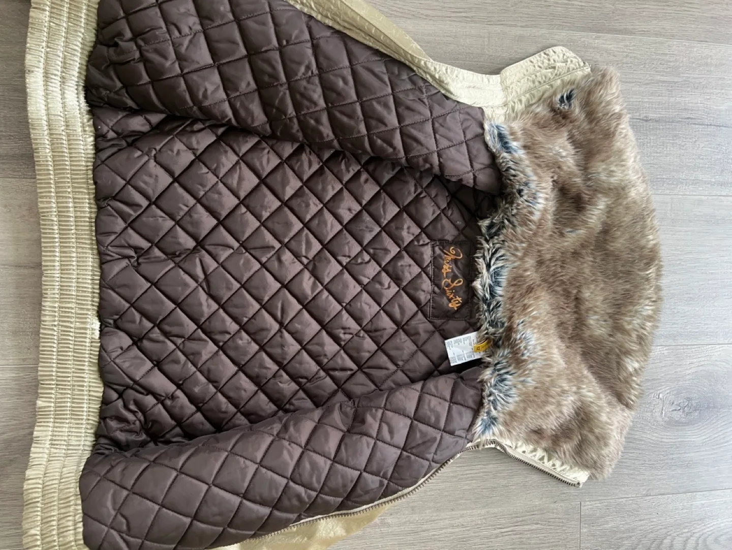 Miss Sixty Junior Gold Faux Fur Bomber Jacket image indicator(8)