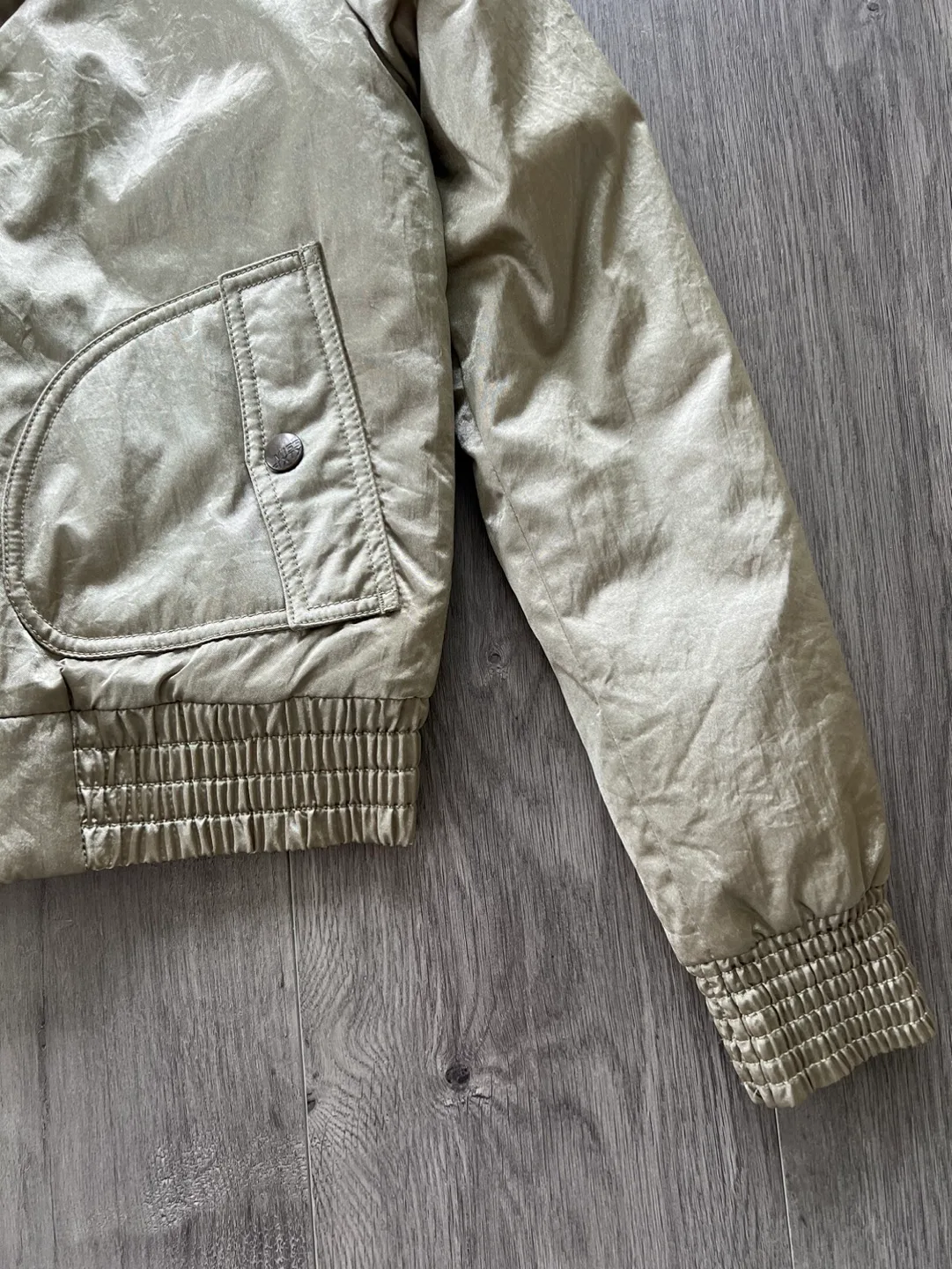 Miss Sixty Junior Gold Faux Fur Bomber Jacket image indicator(5)