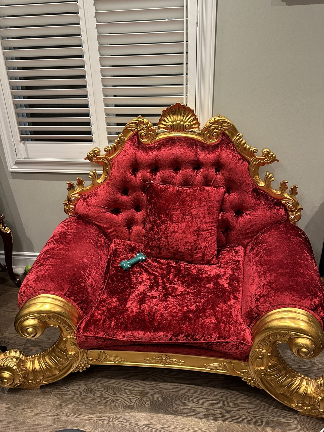 Ornate Velvet Armchair