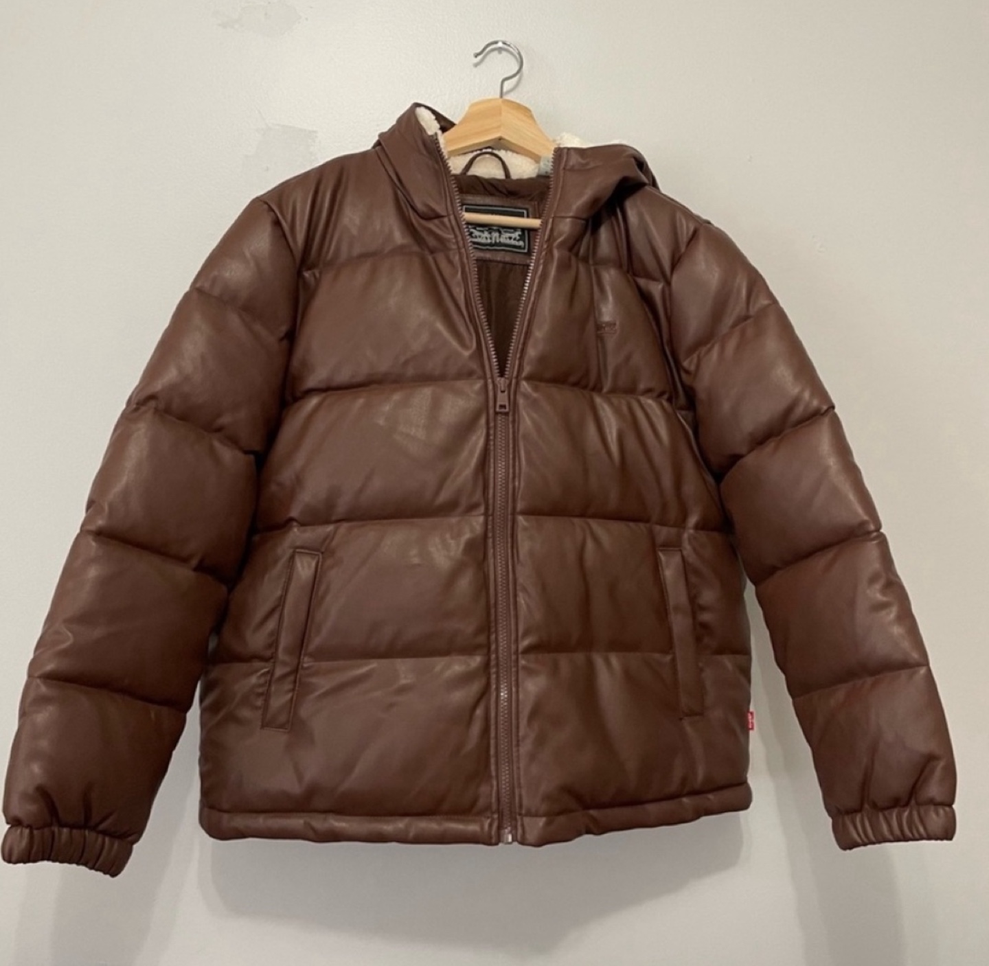 Levi's Faux Leather Puffer Jacket