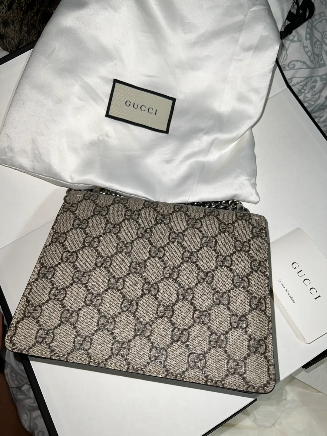 Authentic Gucci Dionysus GG Supreme Mini Bag image indicator(4)