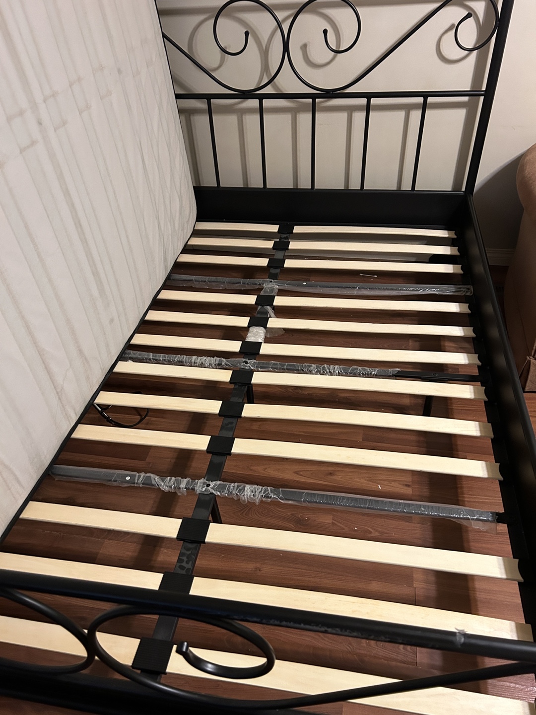 Black Metal Queen Bed Frame - photo 3