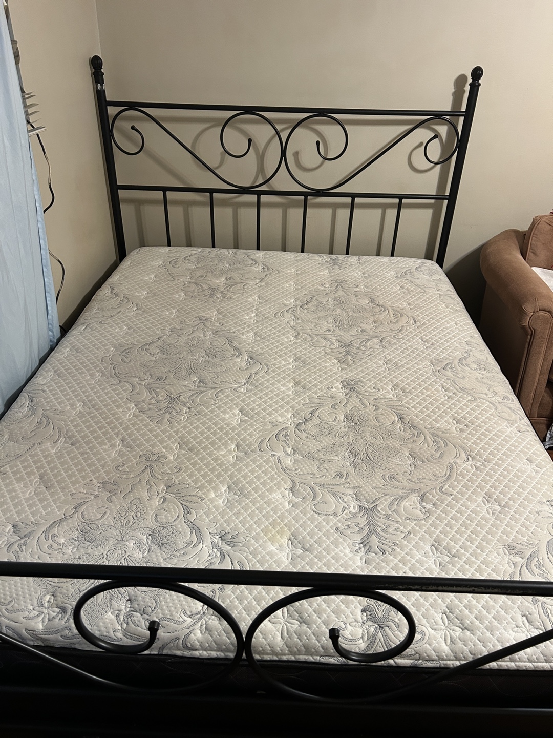 Black Metal Queen Bed Frame - photo 2