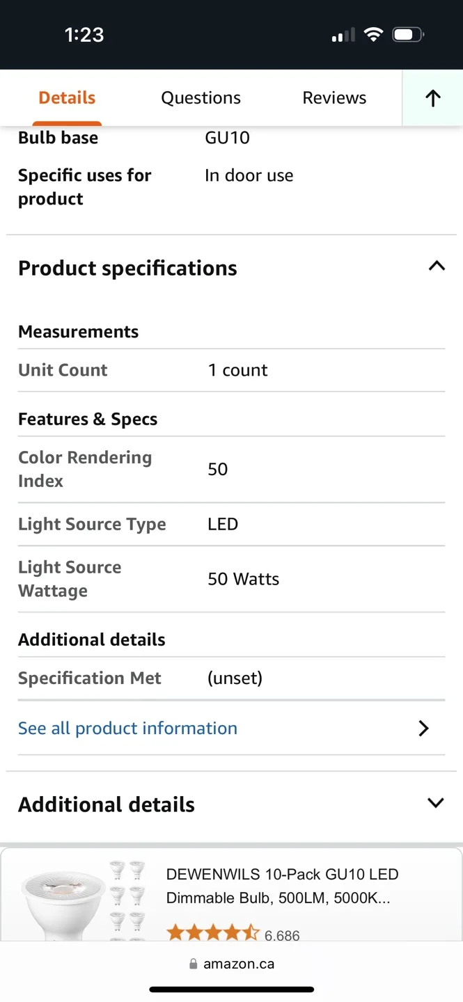 Luminus Elite GU10 LED Bulbs - 3 Pack - Dimmable image indicator(5)