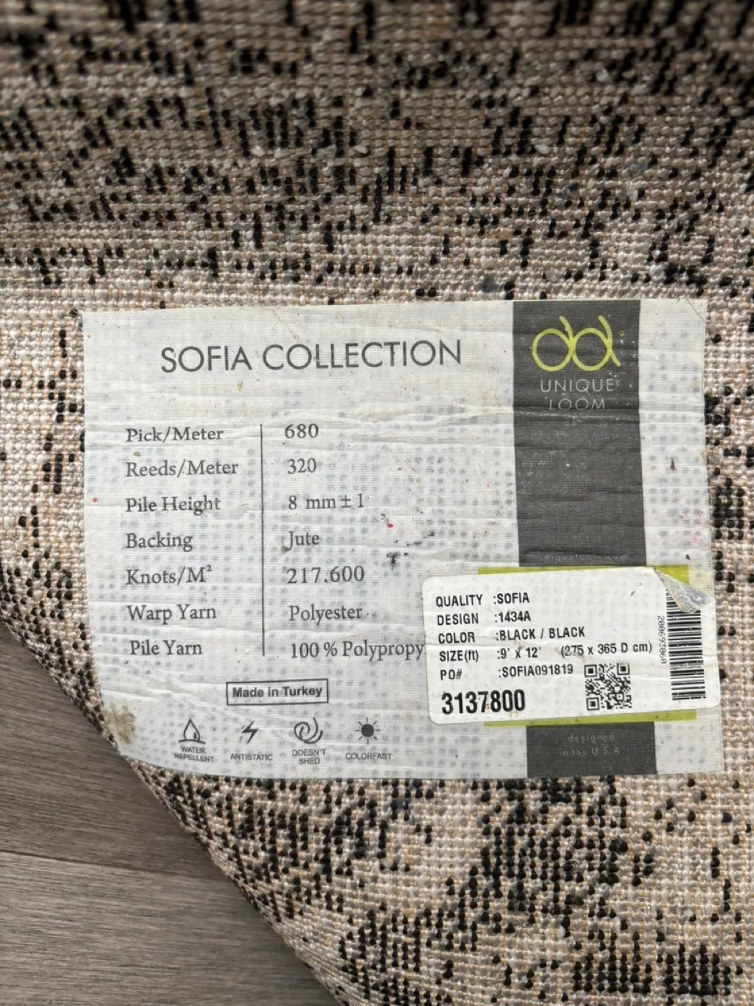 Black and White Area Rug image indicator(2)