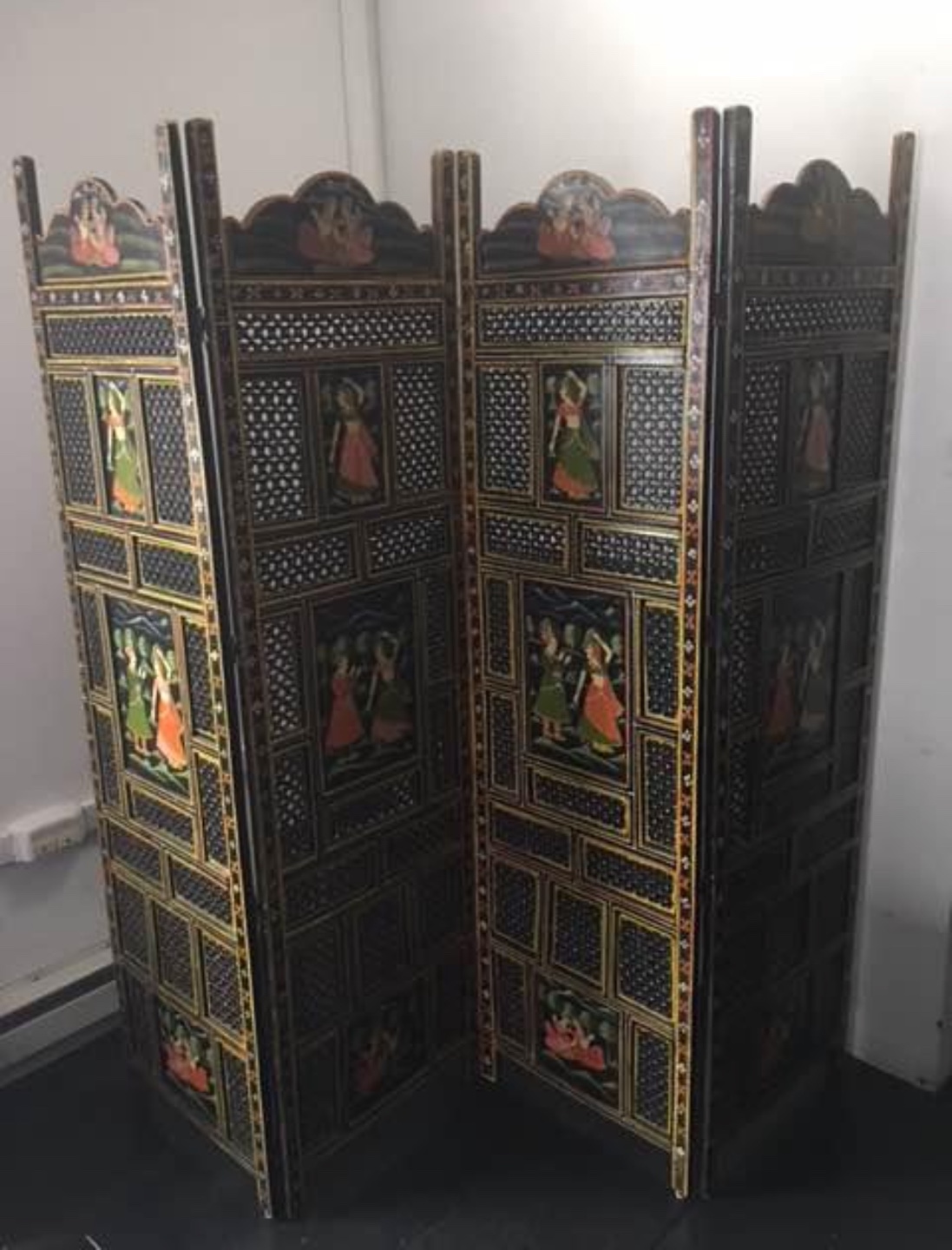 Four Panel Room Divider Folding Screen - photo 2