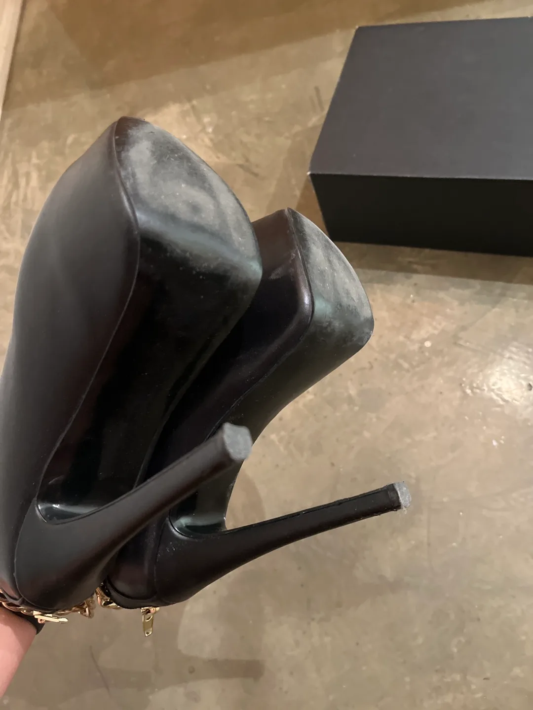 Steve Madden booties with Gold Chain image indicator(3)