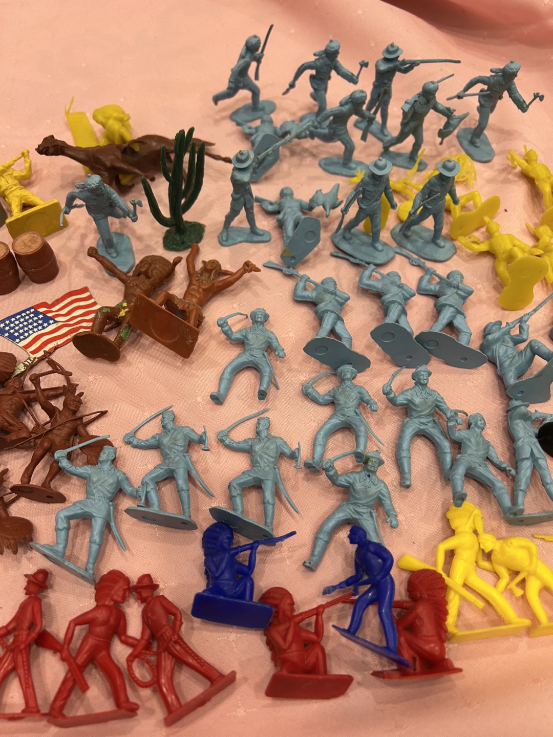 Vintage Plastic Cowboy and Indians 1960s Marx and others