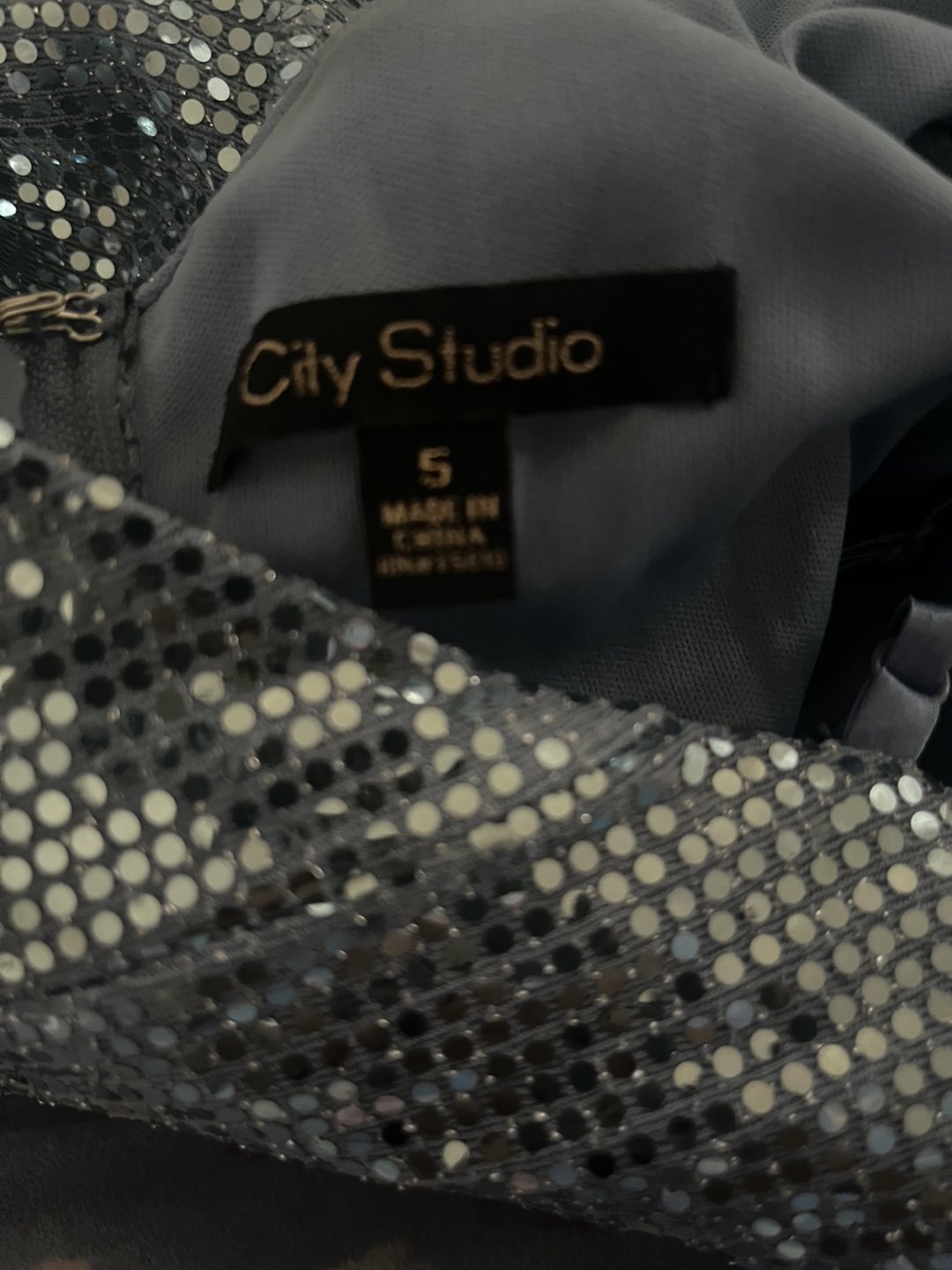 City Studio Light Blue Sequin Mermaid Dress - photo 2