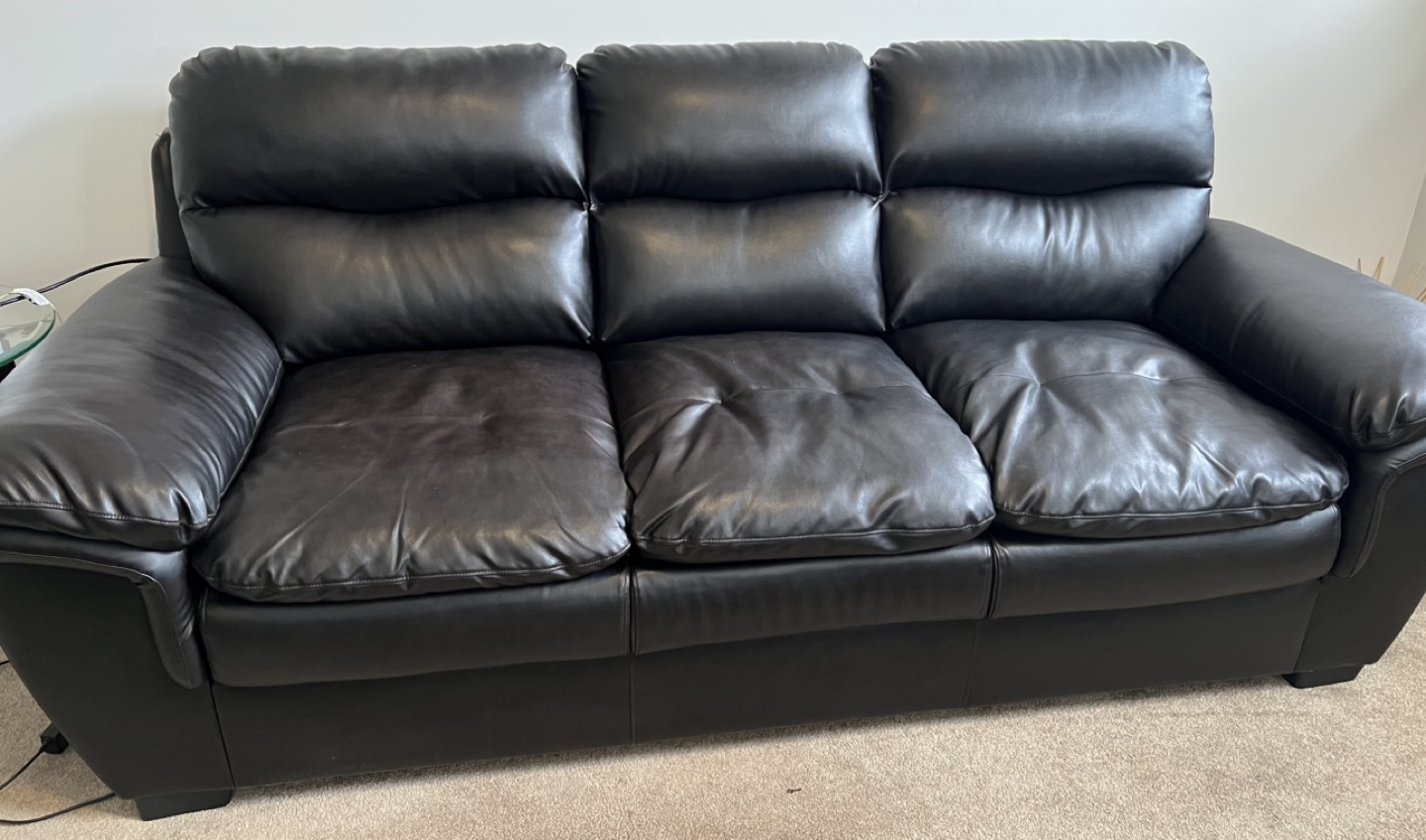 Black Leather Sofa