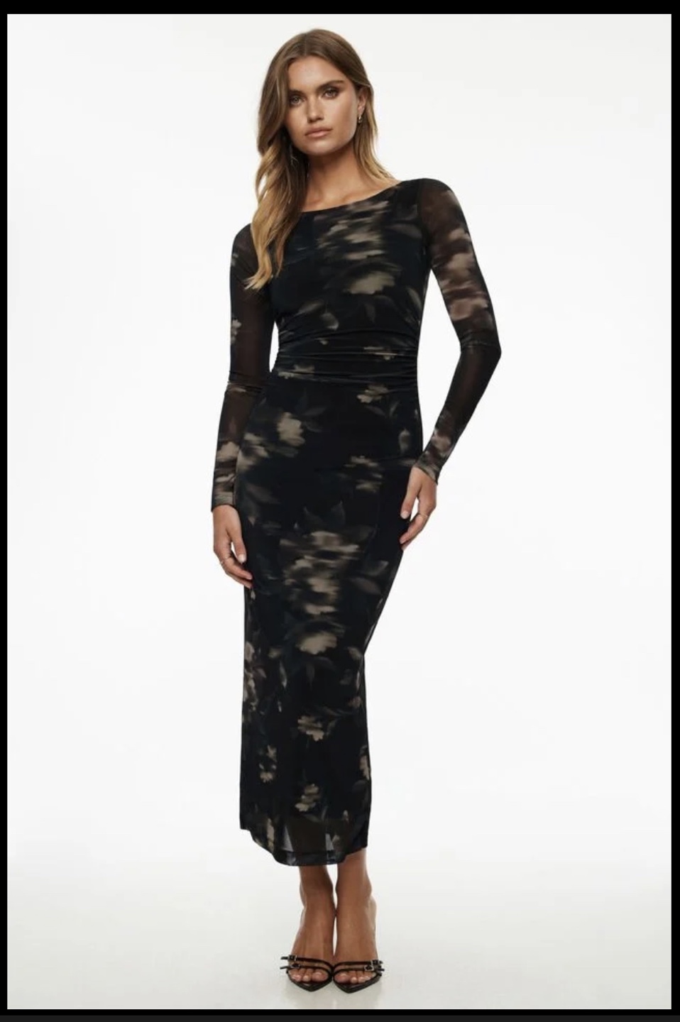 Black Mesh Midi dynamite Dress - photo 2