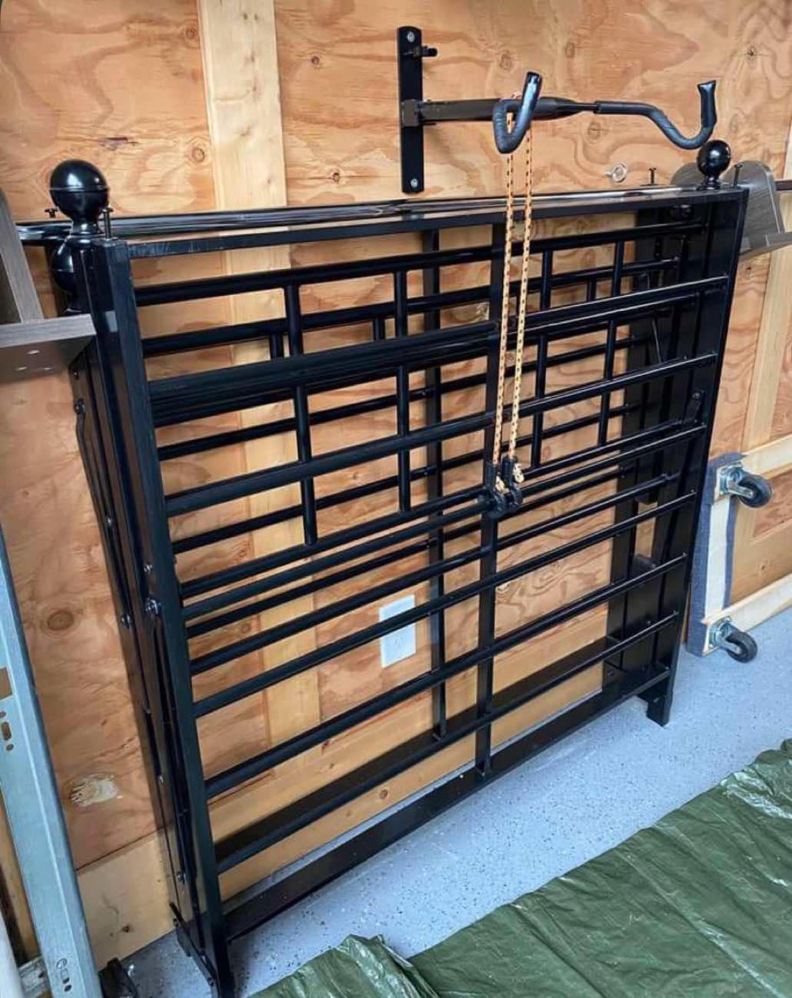 Twin XL Black Metal Bed Frame - photo 2