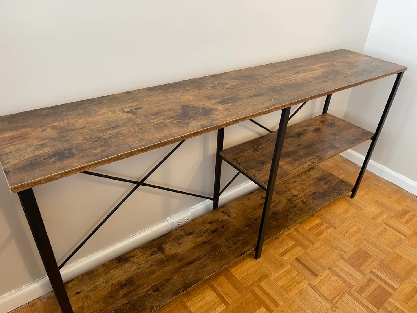 Rustic Console Table with Shelf thumbnail