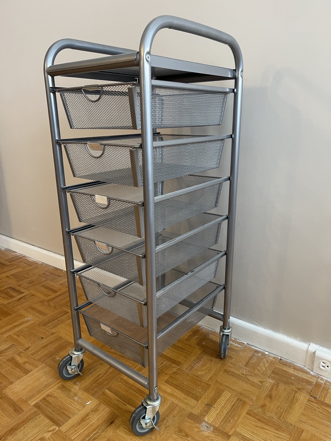 Metal Rolling Storage Cart with Five Drawers - photo 2