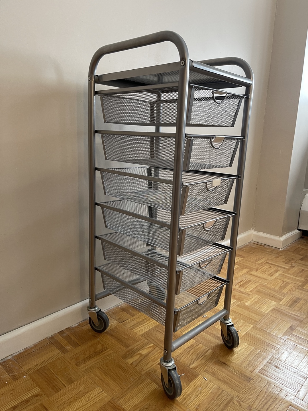 Metal Rolling Storage Cart with Five Drawers - photo 3