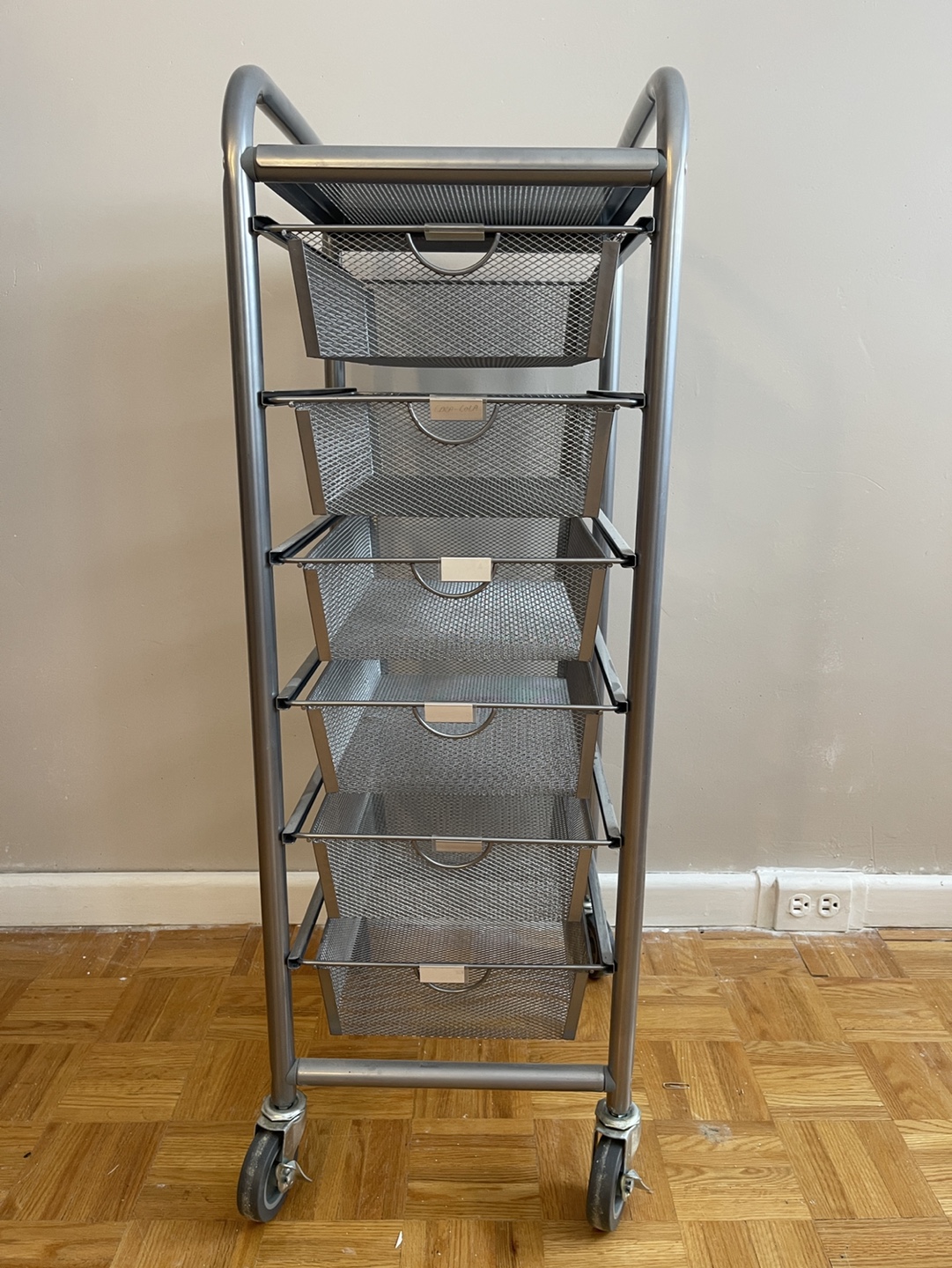 Metal Rolling Storage Cart with Five Drawers - photo 4