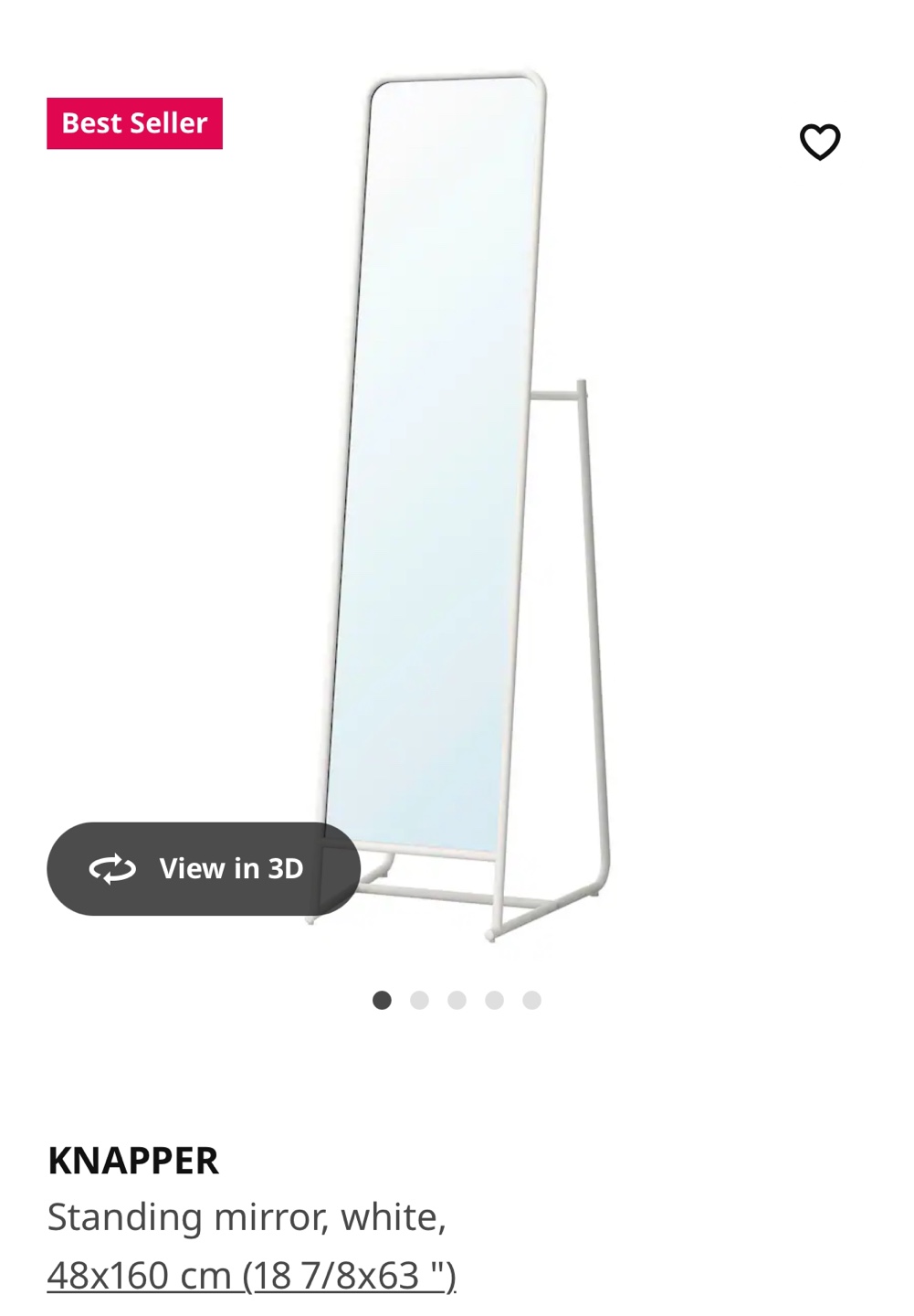 IKEA KNAPPER Full Length Mirror - photo 3