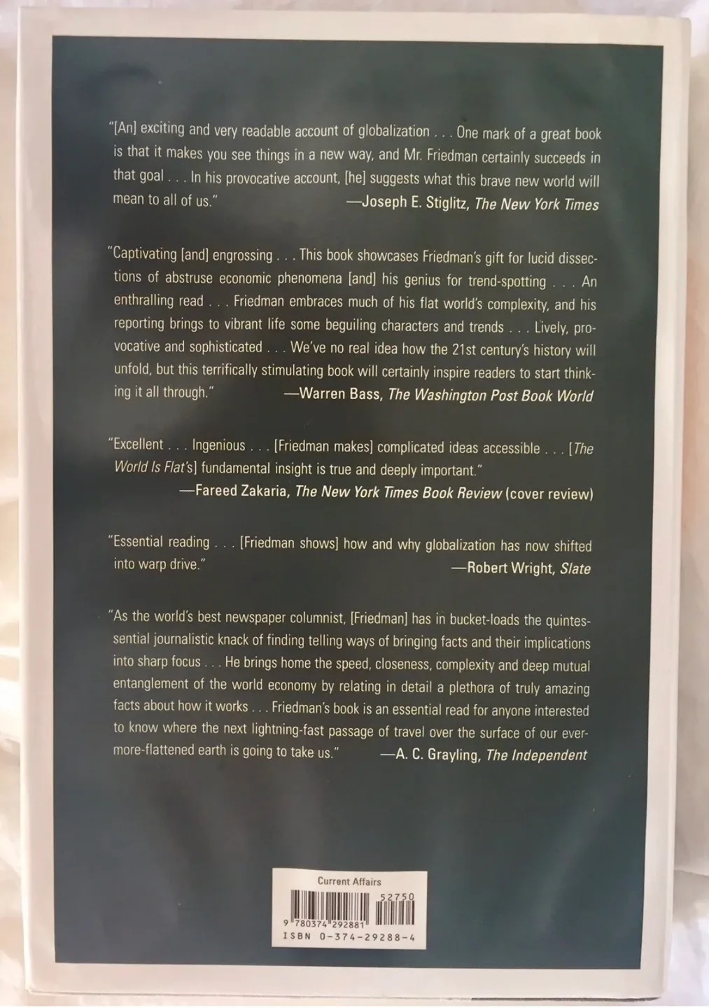 THE WORLD IS FLAT THOMAS L FRIEDMAN FIRST EDITION image indicator(4)