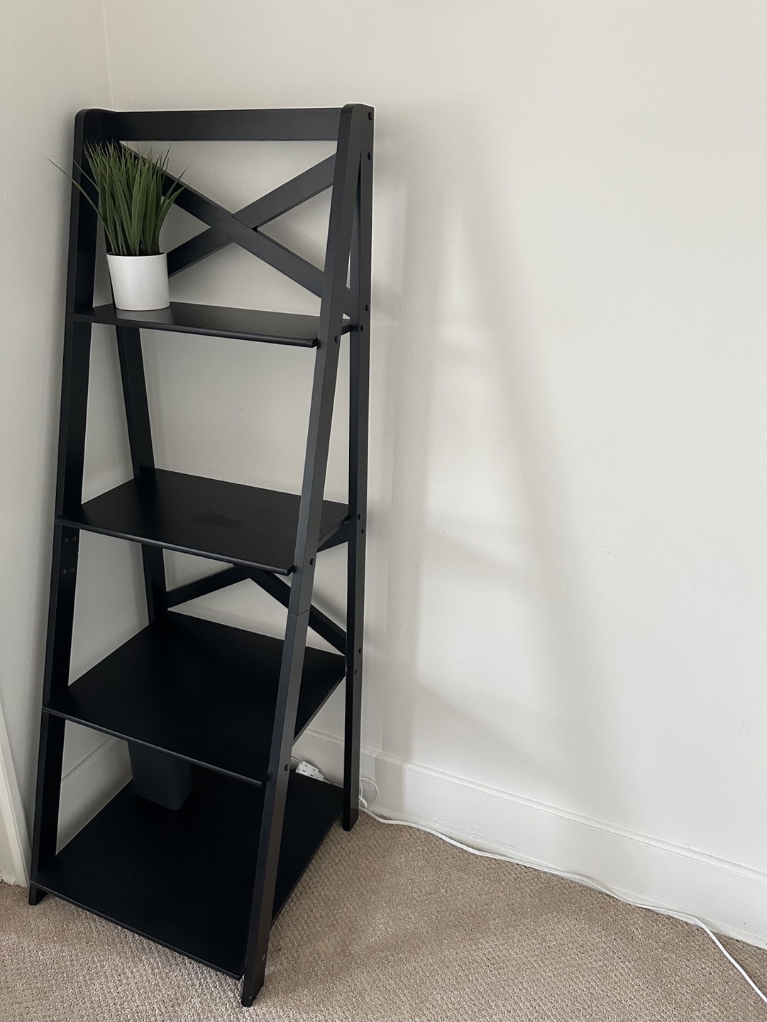 Black Ladder Shelf Bookcase - photo 2