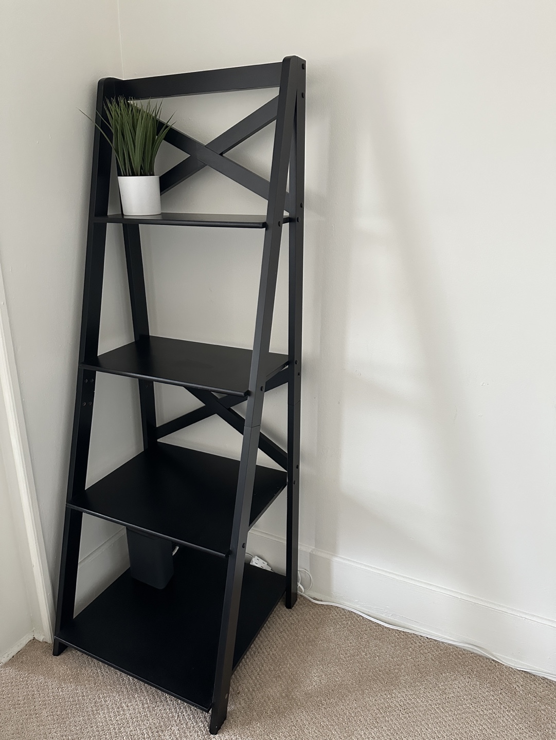 Black Ladder Shelf Bookcase