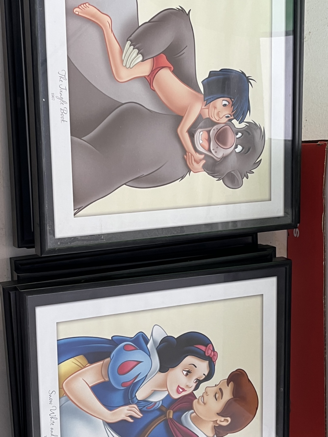 Set of 10 Framed Disney Prints