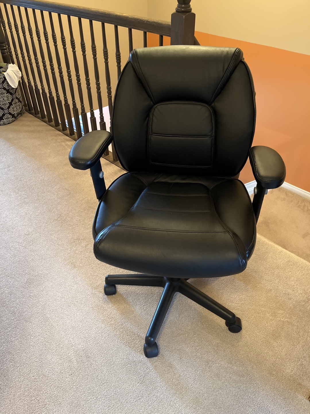 Black Office Chair with Adjustable Height and Tilt - photo 2