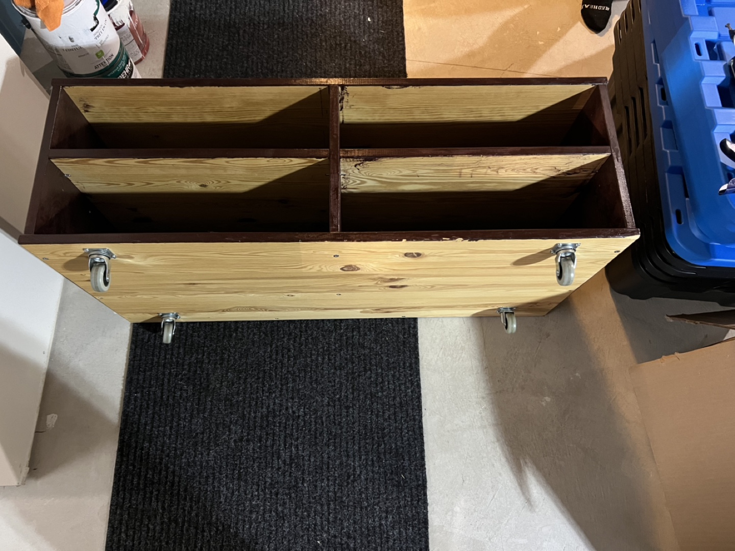Wooden Storage Shelf with Wheels - photo 3