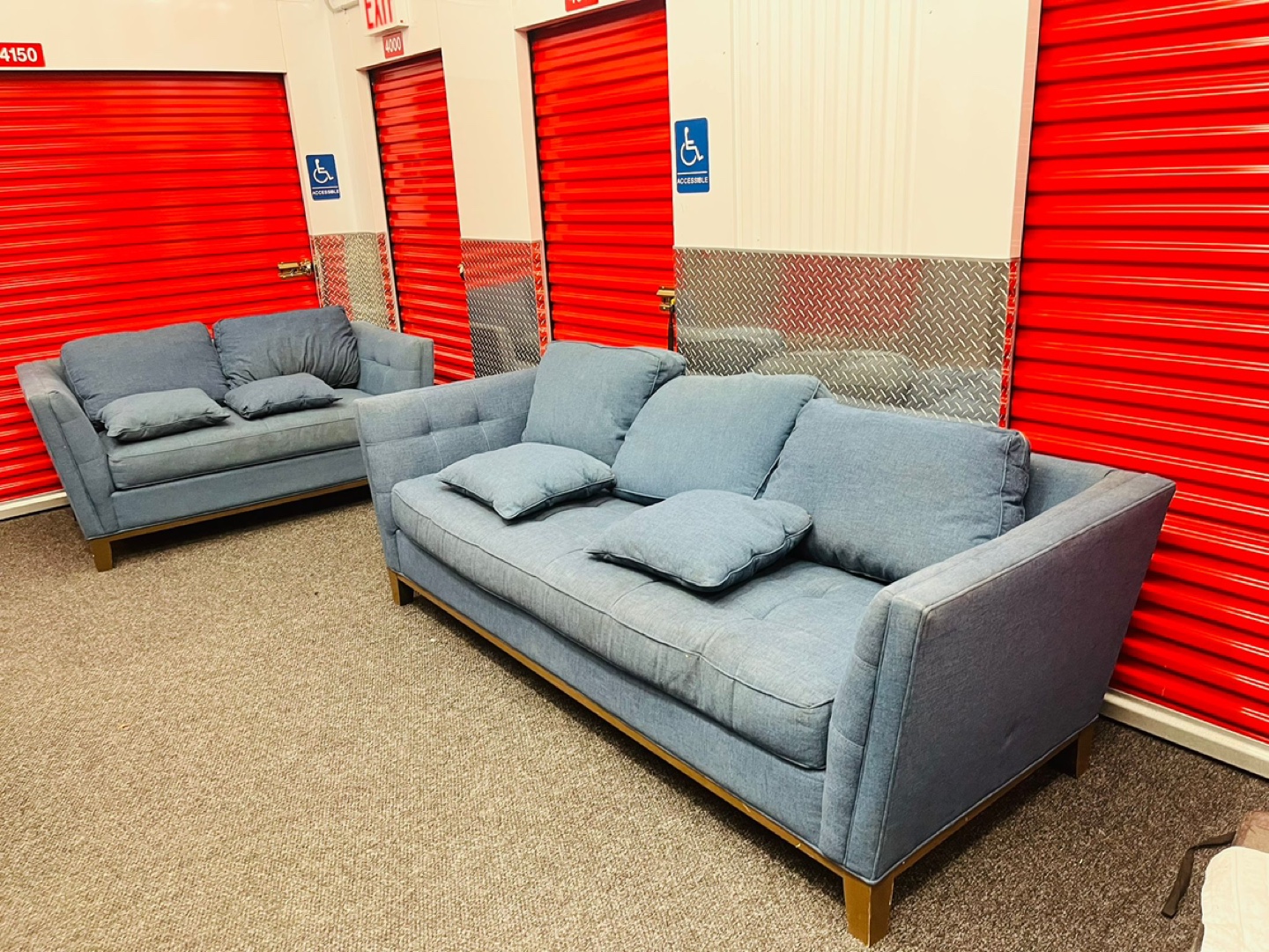 Blue Sofa Set - photo 3