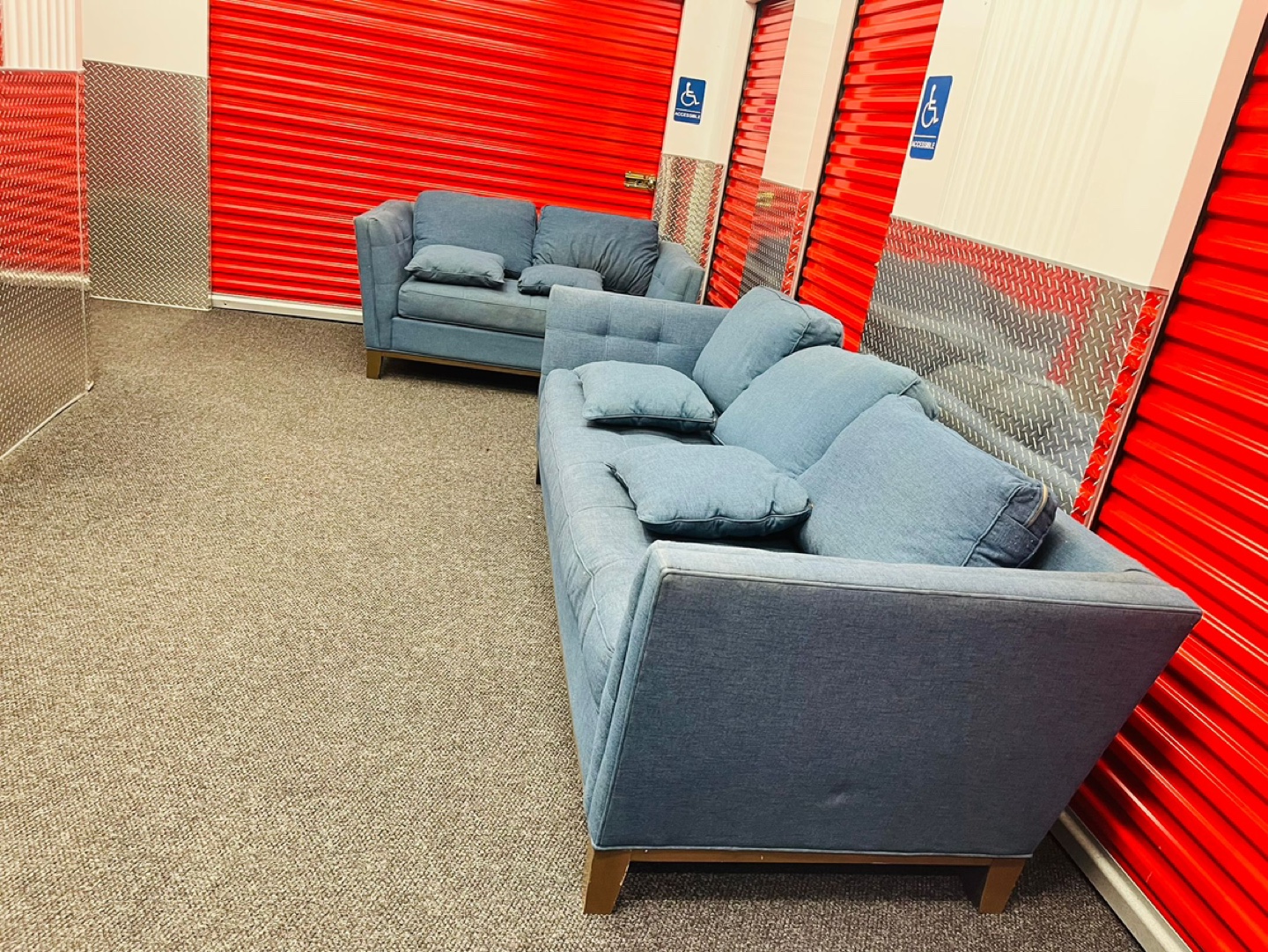 Blue Sofa Set - photo 5