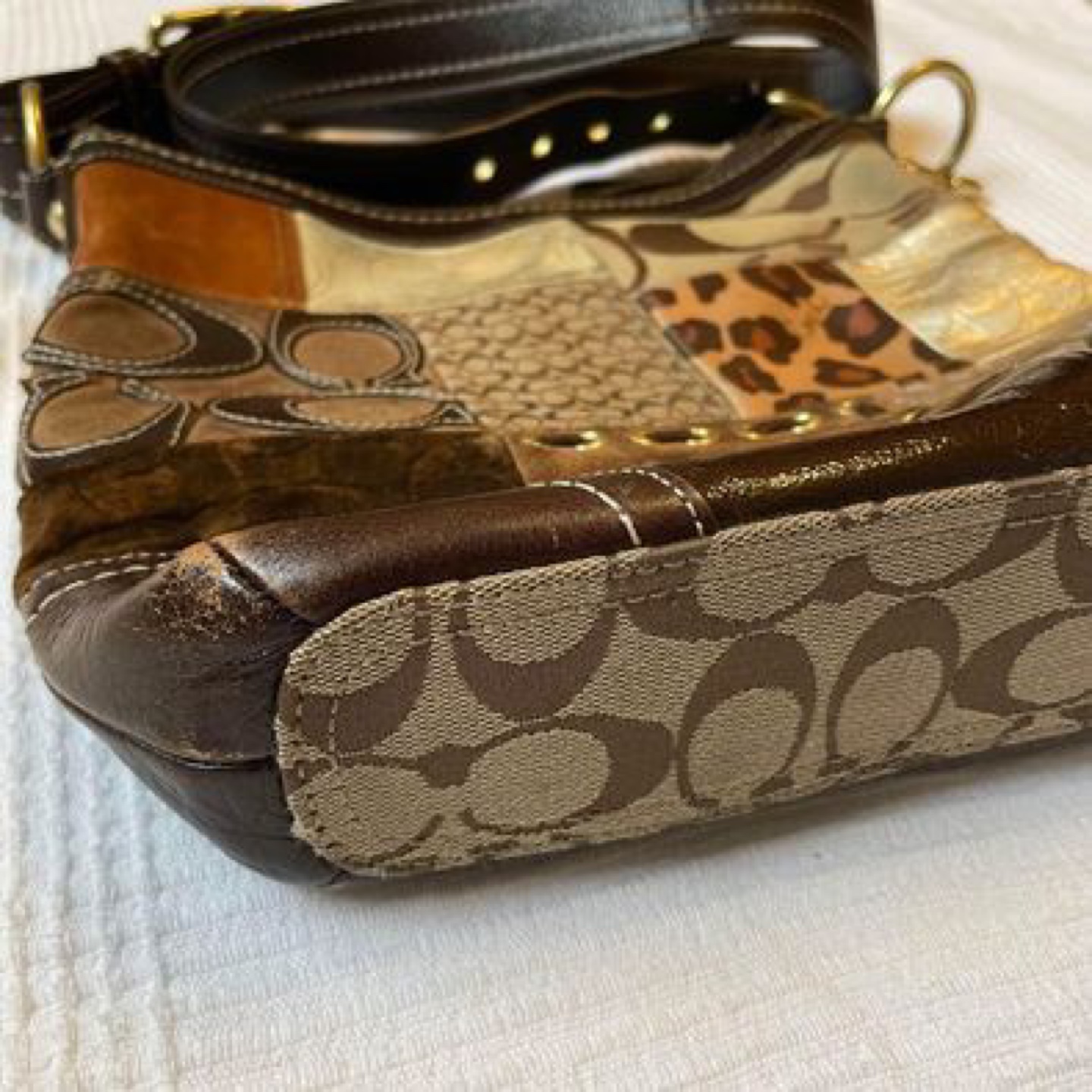 Vintage Coach Patchwork Shoulder Bag - photo 2