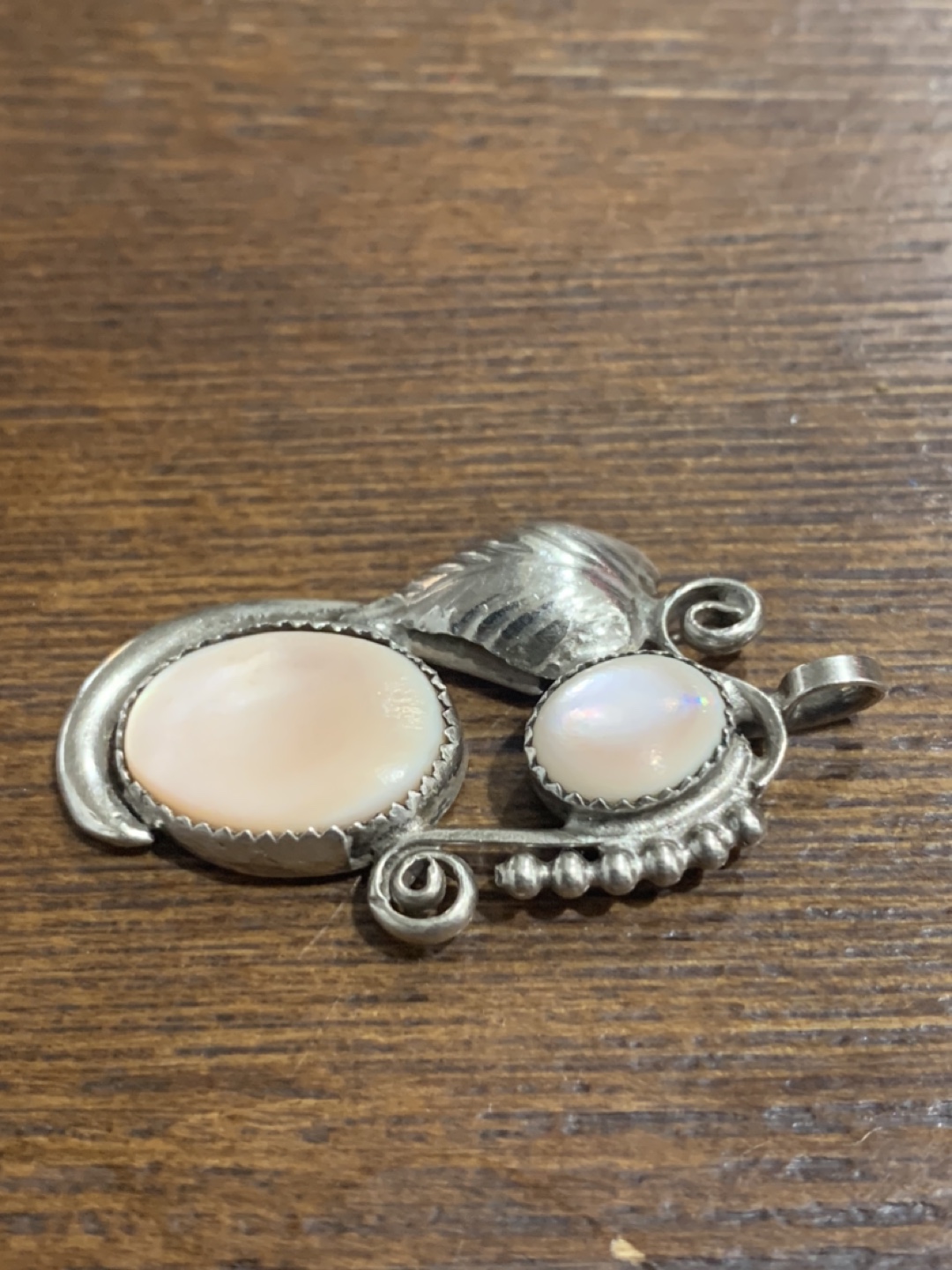 Vintage Silver & Mother of Pearl Pendant