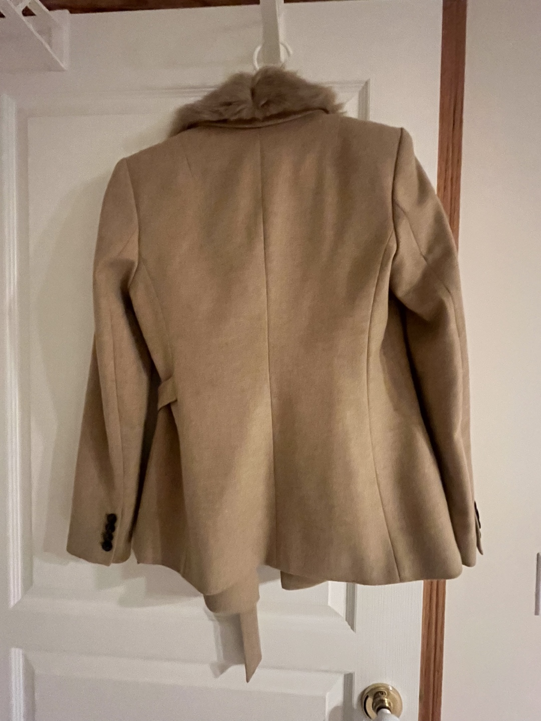 Banana Republic Light Brown Faux Fur Collar Jacket - photo 2