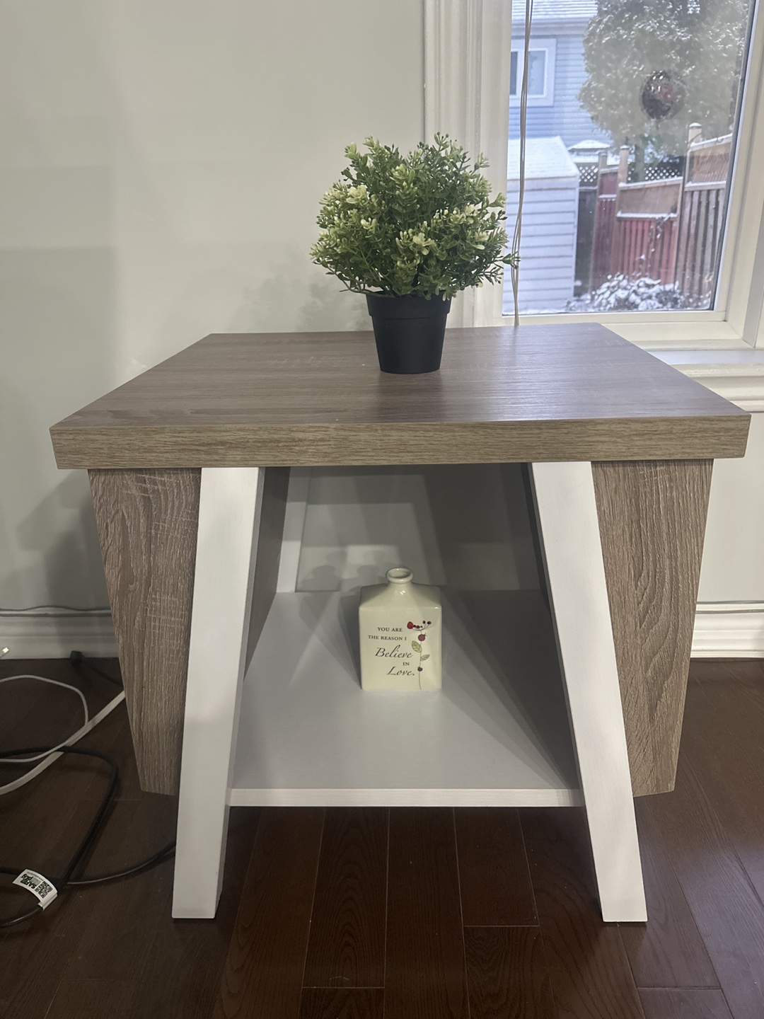 Modern End Table with Shelf - photo 2