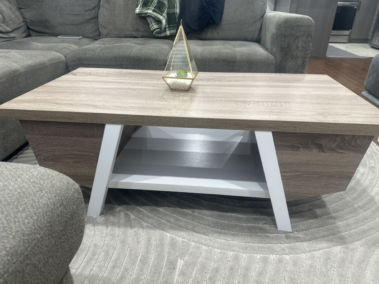 Modern End Table with Shelf