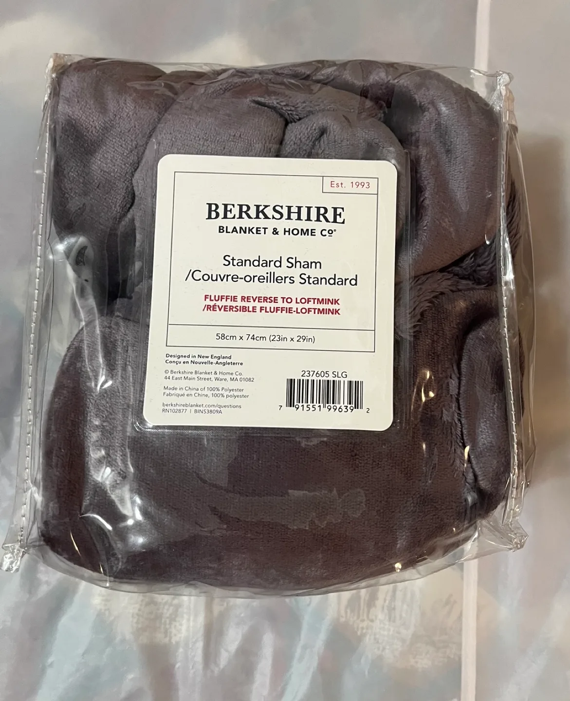 BERKSHIRE Standard Sham blanket throw (dark grey) image indicator(2)