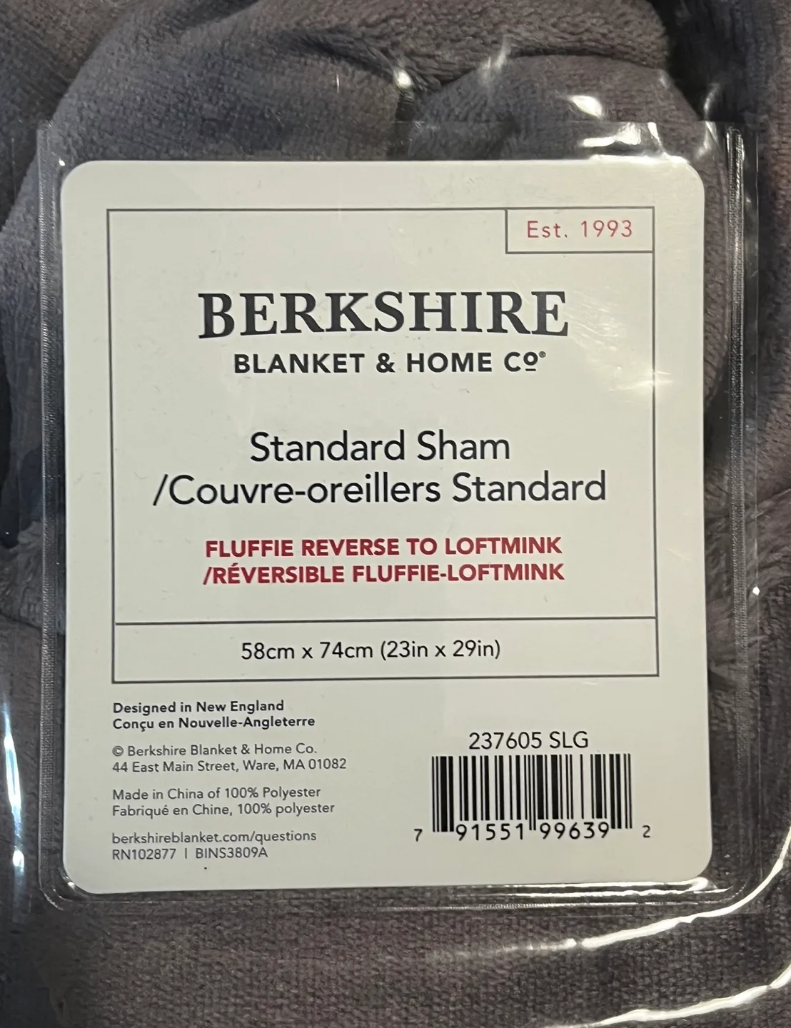 BERKSHIRE Standard Sham blanket throw (dark grey) image indicator(4)