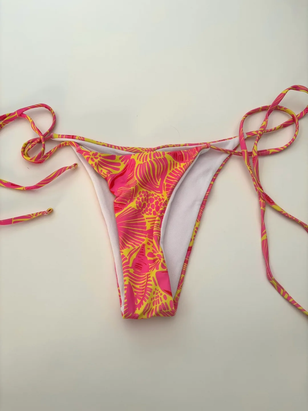 Pink and Yellow Floral Bikini image indicator(4)