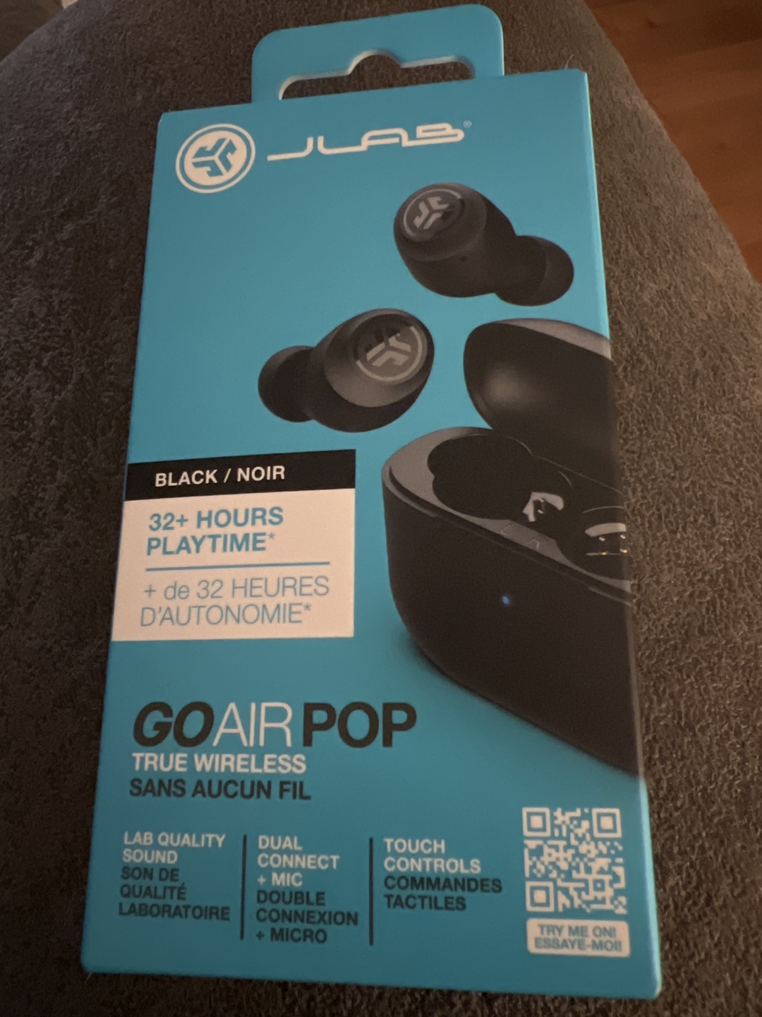 JLab Go Air Pop True Wireless Headphones Black