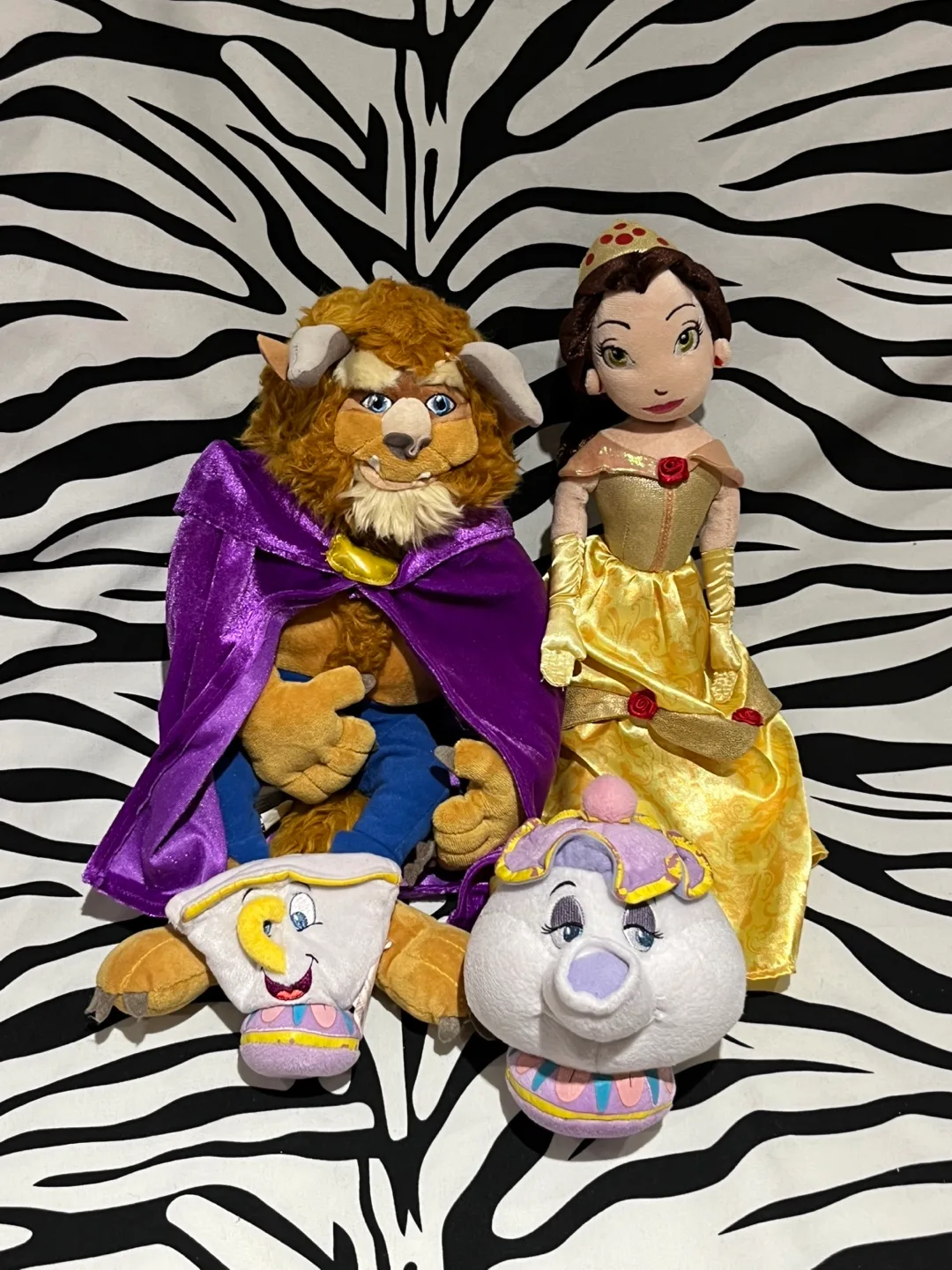 Lot of 4 Disney Beauty and the Beast Plush Toys image indicator(2)